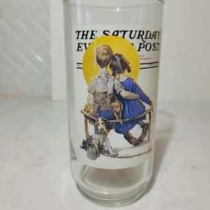 Norman Rockwell Vintage Collectors glasses, Rare find Set Of 6